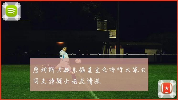 詹姆斯力挺乐福基金会呼吁大家共同支持骑士老友情深